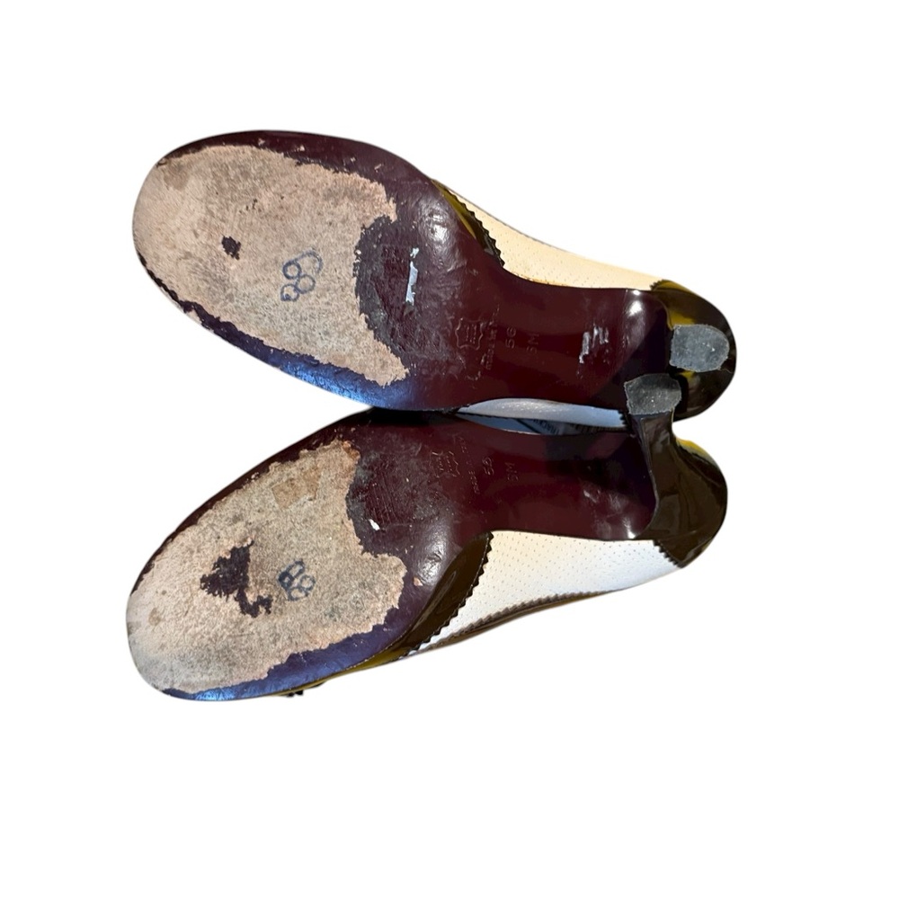 Via Spiga Women's burgundy and pink spectator pumps - Picture 5 of 5